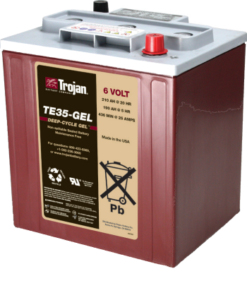 Trojan TE35-GEL Sealed Gel 6V 210Ah Battery - Solaris