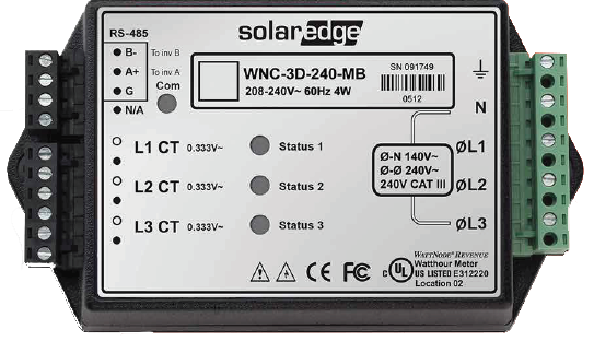 SolarEdge SE-MTR240-2-400-S1 StorEdge Consumption Meter - Solaris