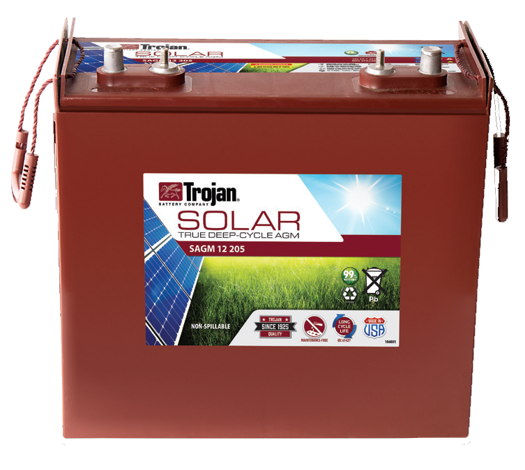 Trojan Sagm 12 205 Solar Agm 12v 205ah Battery Solaris