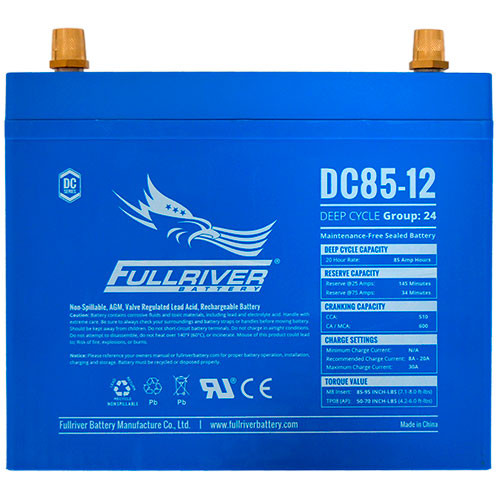 Fullriver DC85-12 12V 85Ah Deep Cycle Battery - Solaris