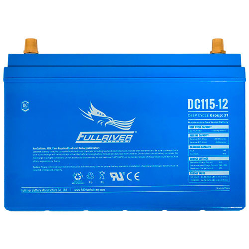 Fullriver DC115-12 12V 115Ah Deep Cycle Battery - Solaris