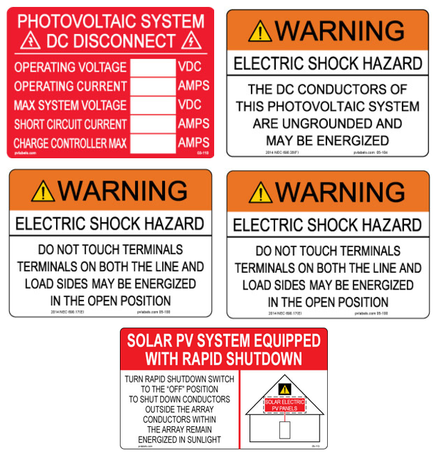 Hellermann PV DC String Inverter Label Kit