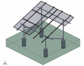 Tamarack Solar 90064 Ground Mount 3 Module Add-On Column Kit for use with 3.1 inch Rail
