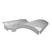 IronRidge Tile Replacement Flashing, S-Tile, Mill (Priced as each)