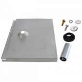 IronRidge Tile Replacement, Flat Tile, 3-1/4" Post, Mill (Priced as each)