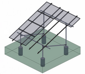 Tamarack Solar GM Kit 4 Module Add column 93-inch Rail