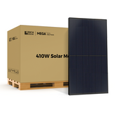 Rich Solar MEGA 410 Watt Monocrystalline Solar Panel | High Efficiency | Black Mono-facial Module | Grid-Tie | Off-Grid | 8 panel pallet