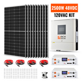 Rich Solar 2500W 48VDC-120VAC Solar Kit