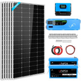 SunGoldPower Off Grid Solar Kit 4000W Inverter 12VDC 120V/240V LiFePO4 Battery 1200 Watt Solar Back Up SGK-PR4S