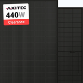 Axitec AC-440TGB108BB 440 W All-Black N-Type TOPCon Bifacial Half-Cell Solar Panel – 21.56 % Efficiency, 30-Year Warranty
