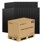 SunGoldPower SNG-440-SW5 440W Mono Black N-Type Solar Panel Full Pallet (31 Panels) UL61730 CEC Listed