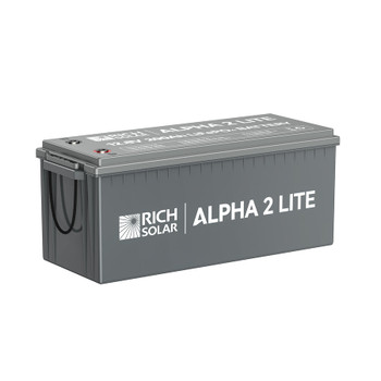 Rich Solar RS-B12200 ALPHA 2 LITE | 12V 200Ah LiFePO4 Battery | Best 12V Deep Cycle Lithium Battery for RVs, Trailers, Vans, Boats, Off-Grid | 4,000 Lifetime Cycles | Best Value