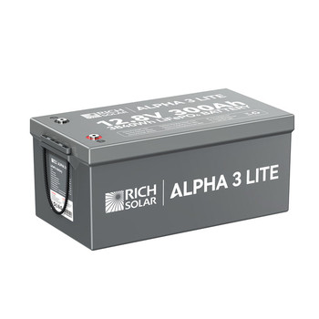 Rich Solar RS-B123 ALPHA 3 LITE  12V 300Ah LiFePO4 Battery 12V Lithium Battery for RVs, Cabins, Off-Grid  4,000 Lifetime Cycles