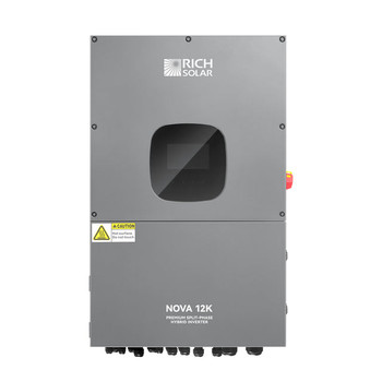 Rich Solar RS-H12K NOVA 12K | 12000 Watt 48V Split Phase Hybrid Inverter | 12000W PV Input, 10000W Continuous Output 120/240V | Premium 12000W 48V Hybrid Inverter for Cabins, ADUs, Tiny Homes, Residential, Agriculture, Off-Grid, On-Grid | UL Certified