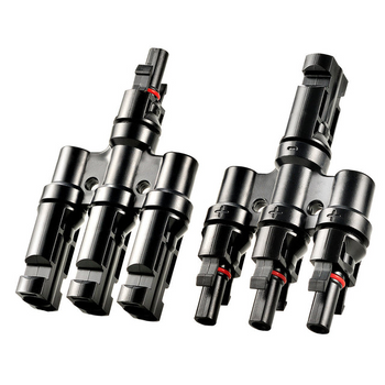 Rich Solar RS-T3 Y Branch Parallel Connectors 3-to-1  3-to-1 Weatherproof Parallel Connectors for Solar Panels  Easy Install