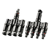 Rich Solar RS-T4 Y Branch Parallel Connectors 4-to-1  4-to-1 Weatherproof Parallel Connectors for Solar Panels  Easy Install