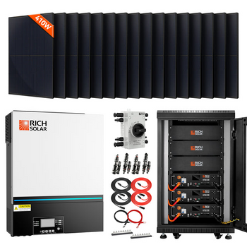 Rich Solar SRx3-H6548x1-M410x16 Complete Off-Grid Solar Kit RS-H6548  8000W PV Input 48V 120VAC Output + 6560(16x410) Watt Solar PV [KIT-SR0001]