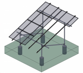 Tamarack Solar 90835-A GM Kit C - 4 Modules - 186" - for 0 Posts