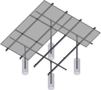 Tamarack Solar 91603-A GM Kit C-3IN - For 4 Modules, 0 Posts & 3-IN Pipe