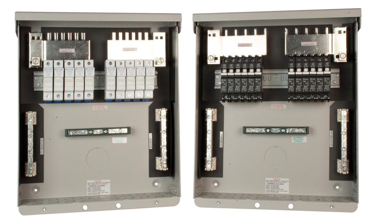 MidNite Solar MNPV12 Combiner Box For PV Systems - Indoor/Outdoor Gray Enclosure