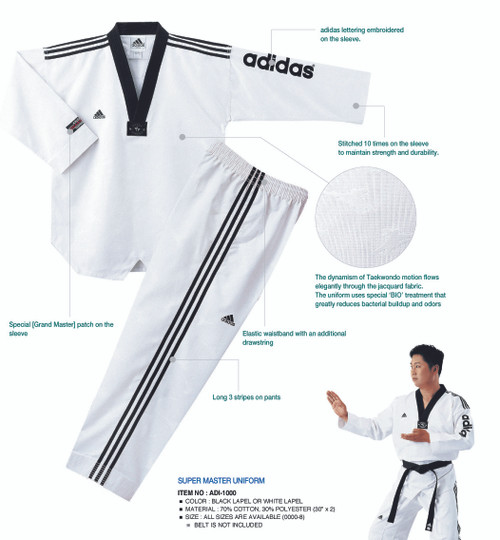 adidas super master taekwondo uniform