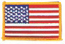 USA Flag (Gold Border) 2.5" x 3.5"