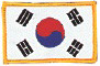 Korea Flag (Gold Border) 2.5" x 3.5"
