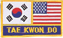 2 Flag + TKD Patch (Small) 2.75" x 3.75"