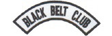 Black Belt Club Patch - Arch (White background with black letters)