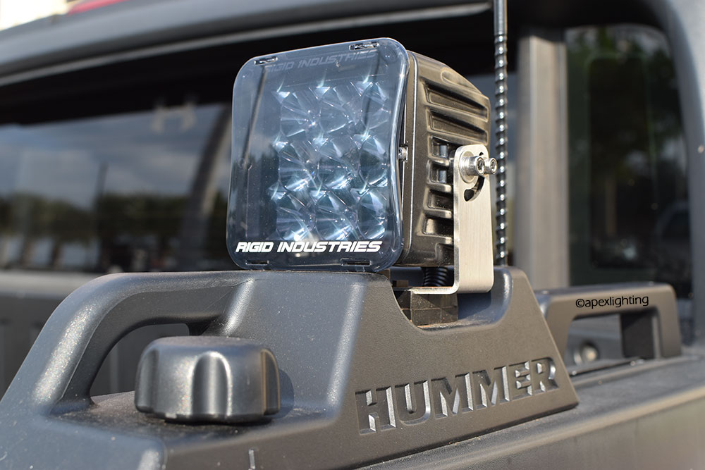 hummer h2 gets lots of rigid led lights installed single row led light bar 50