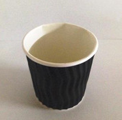 4oz Double Wall Paper Cups Black