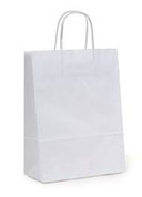 Baby Paper Carry Bags with Twist Handles - White
