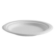 7" White Round Biocane Plate