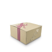 9" Brown Printed Cake Box HD - Purple