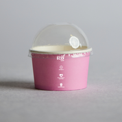 PET Dome Lid for 5oz Gelato / Ice Cream Cup