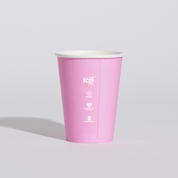 12oz Truly Eco Pastel Single Wall Aqueous Paper Cup