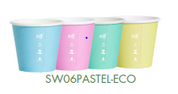 SW06PASTEL-ECO  6oz Single Wall Aqueous Truly Eco Cup - Pastel 80mm