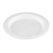 180mm Genfac Round Plastic Plates White