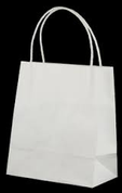 Medium Paper Carry Bags with Twist Handle - White