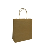 Small Paper Carry Bags with Twist Handle - Brown