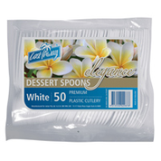 Plastic Deluxe Dessert Spoons