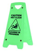 'Caution When Wet Sign' Fluro Green