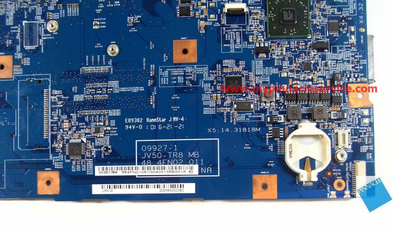 Acer Aspire 5542/5542G Motherboard (MBPQH01001, 48.4FN02.011, JV