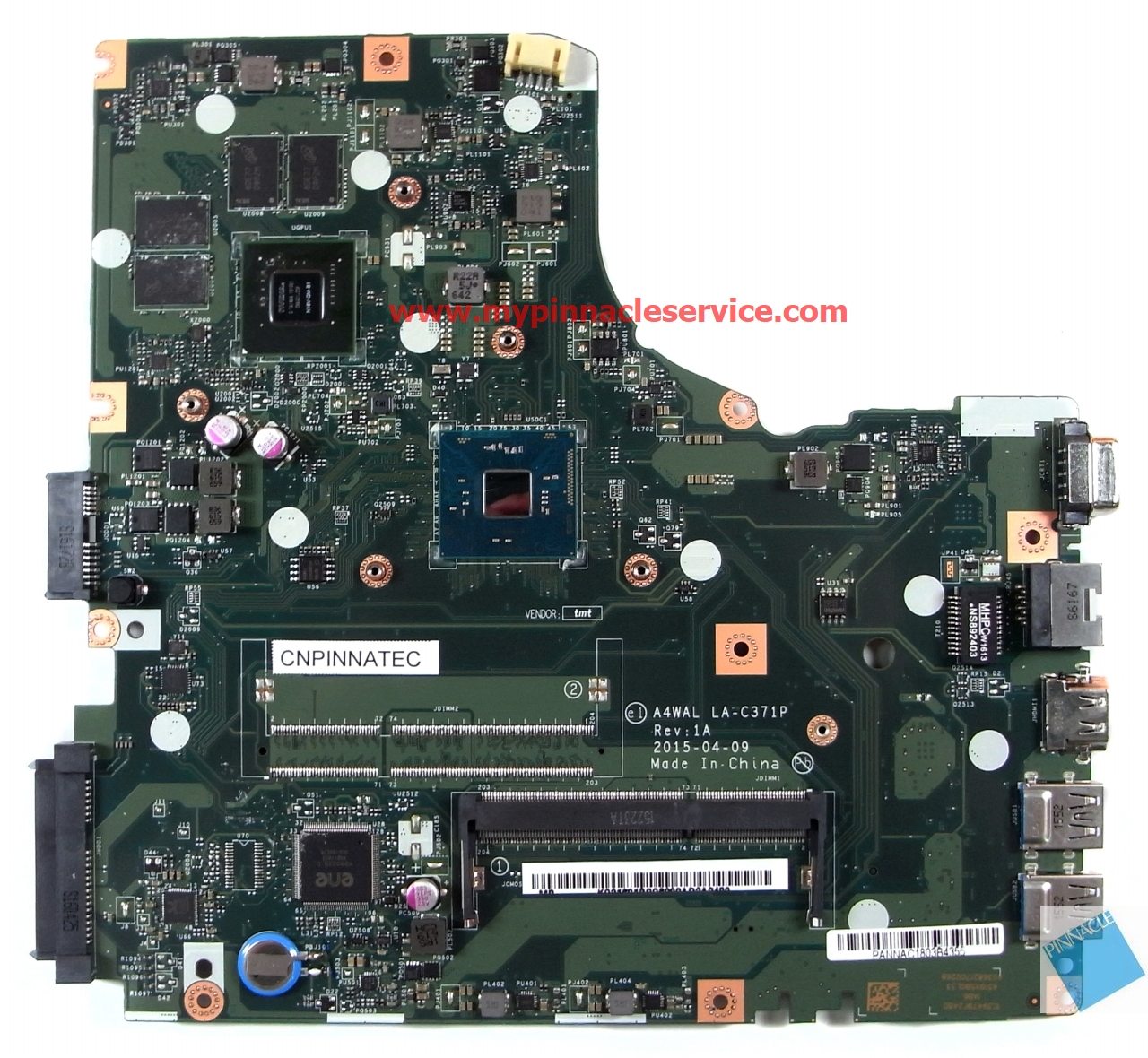 Acer Aspire E14 E5-432G 920M A4WAL LA-C371P N3160 Motherboard - KC316
