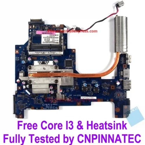 Image for K000103770 Motherboard with heatsink CPU for Toshiba Satellite L670 L675 instead of L670D L675D LA-6053P LA-6054P K000103970