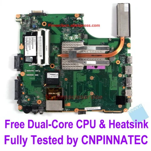 Image for V000125910 Motherboard with heatsink CPU for Toshiba Satellite A300 instead of A300D V000127140 V000127240 V000127260 V000127280