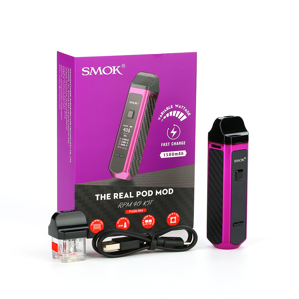 E Zigarette - SMOK - RPM 40 Kit - Vape Pod System - 1500 mAh Akku
