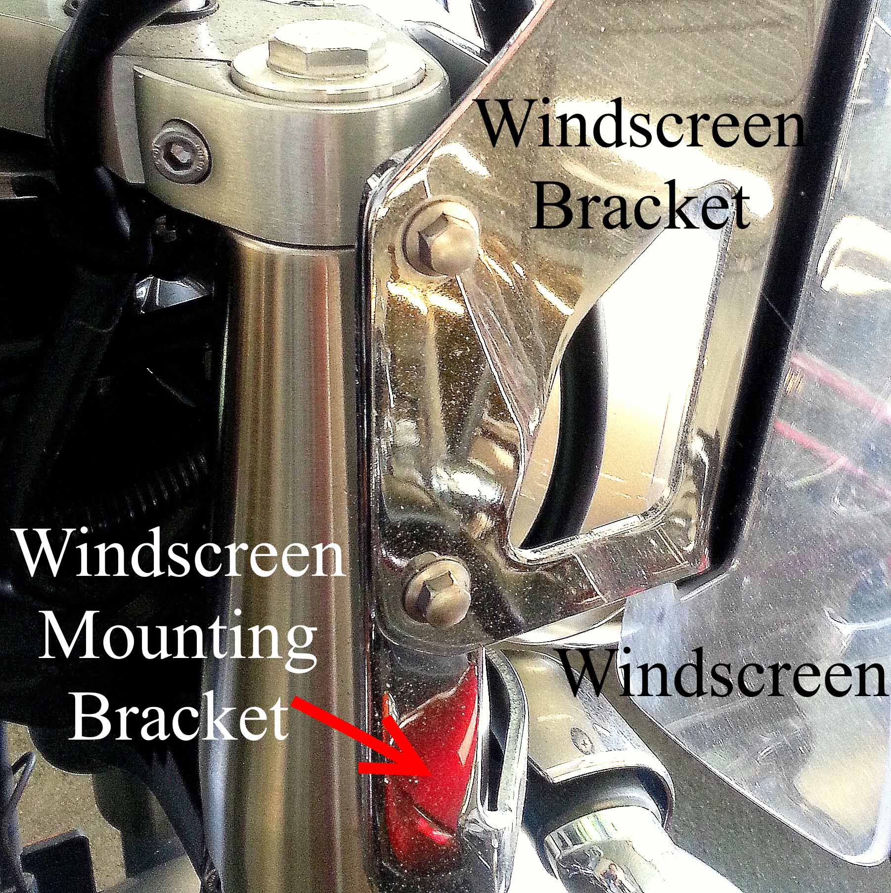 Yamaha V-Star Windscreen Mounting Bracket