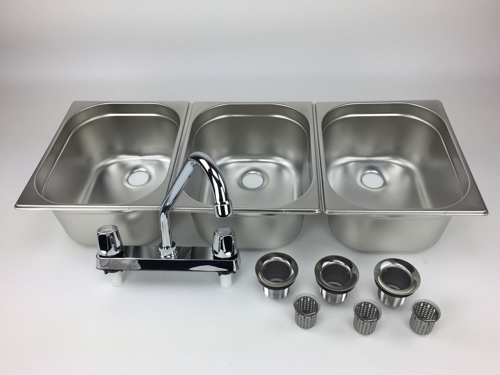 Concession Sink 3 Large Compartment Stand Food Truck Trailer | The USA  Trailer Store