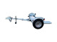  Galvanized Stow and Go Folding Car Tow Dolly Side angled view